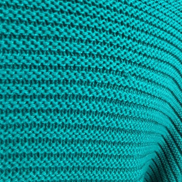 BILLABONG Crop Sweater Sz L Emerald Teal Knit Oversized Long Sleeve Cotton Blend - Picture 15 of 15